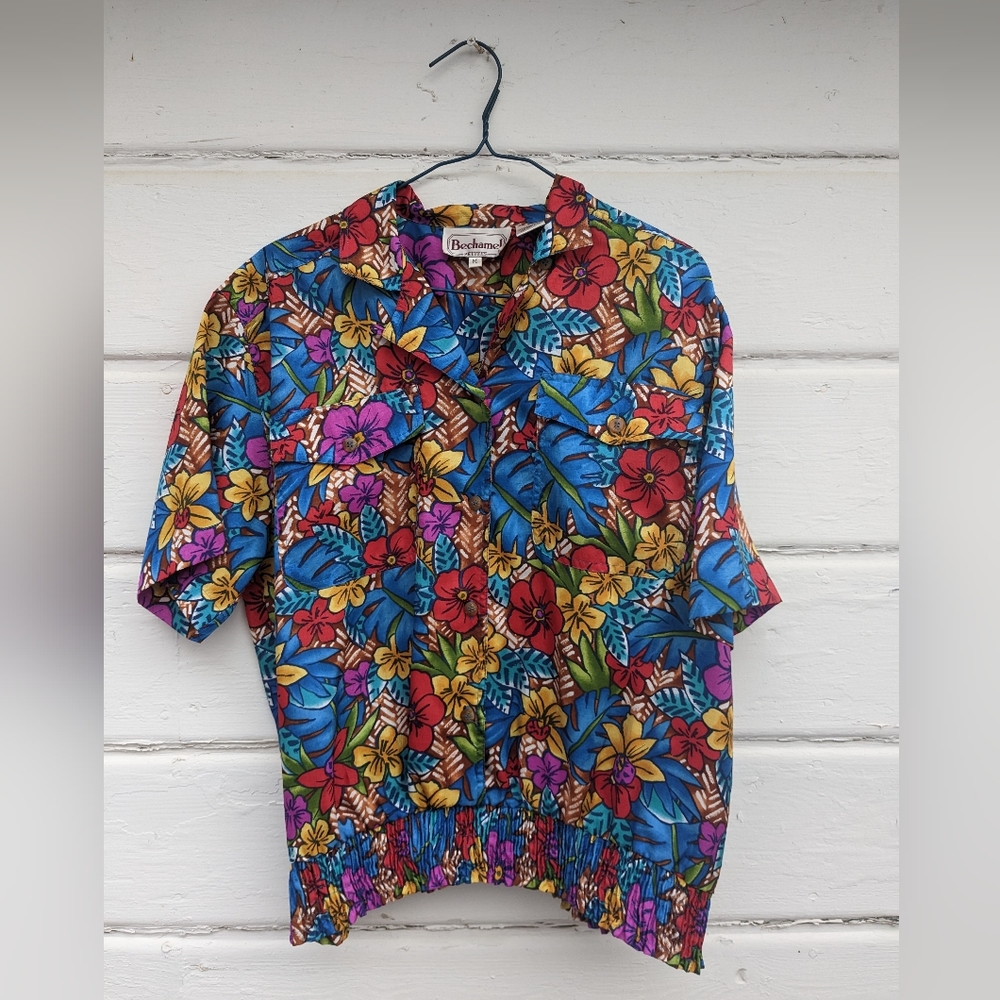Vintage Bechamel Blouse Size Medium Hawaiian Shirt